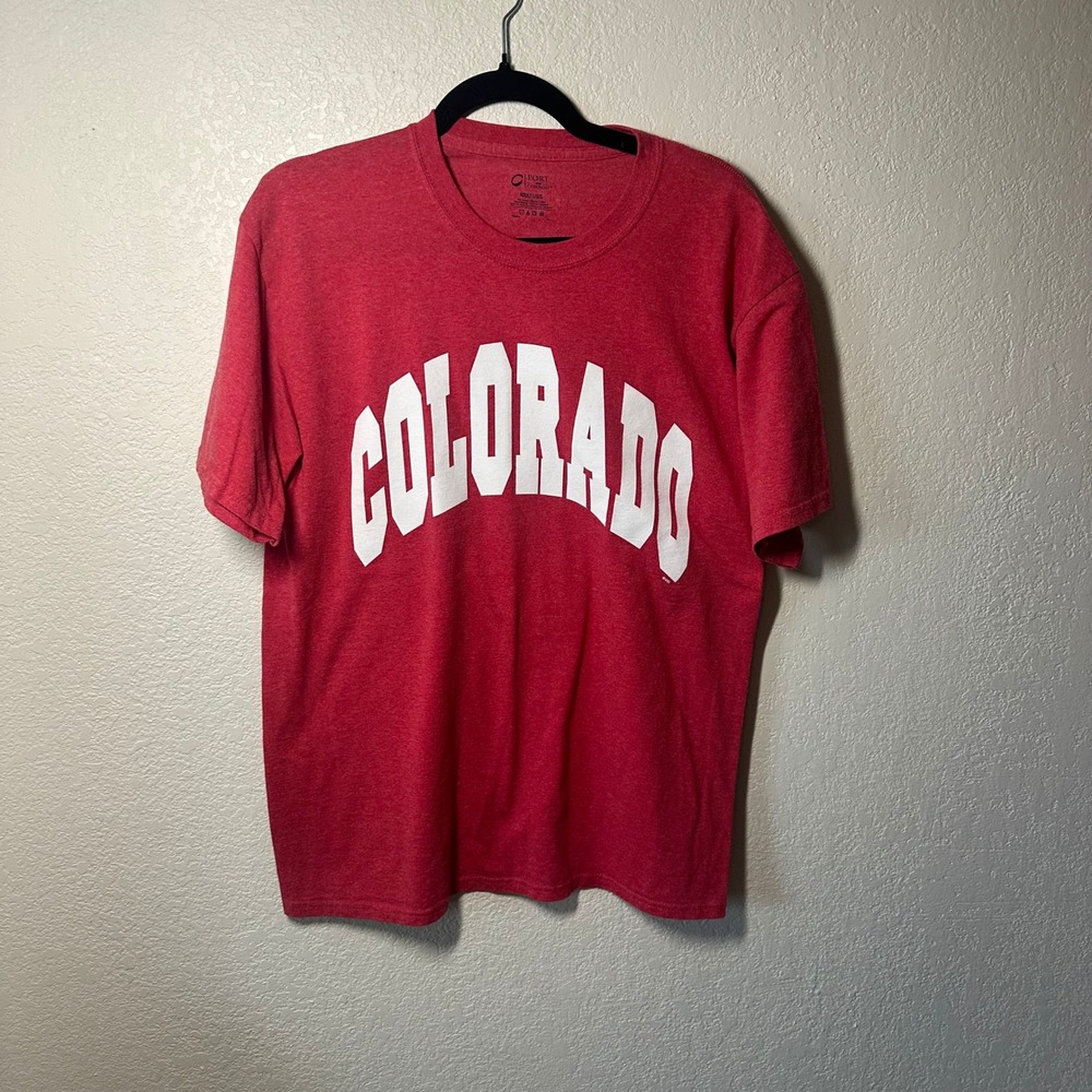 Port‎ and Company Colorado T Shirt Red Adult Large L/G Graphic Tee